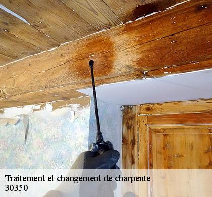 Traitement et changement de charpente  aigremont-30350 JF Couverure