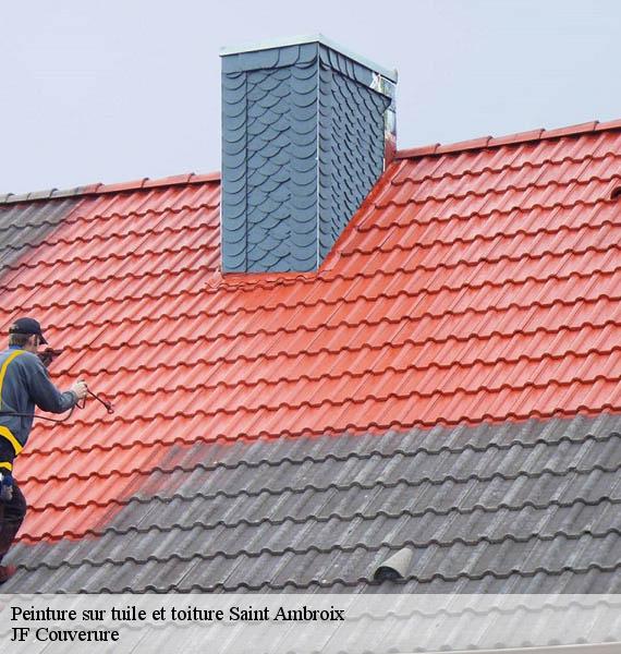 Peinture sur tuile et toiture  saint-ambroix-30500 JF Couverure